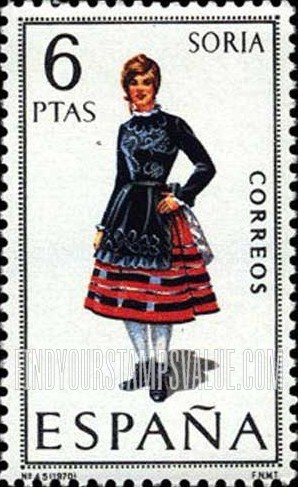 FindYourStampsValue: Regional Costumes Issue: Woman from Soria