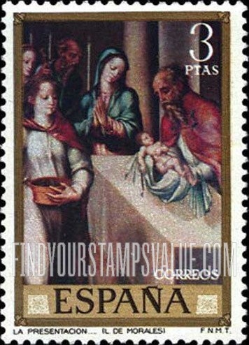 FindYourStampsValue: Morales Paintings: Presentation at the Temple