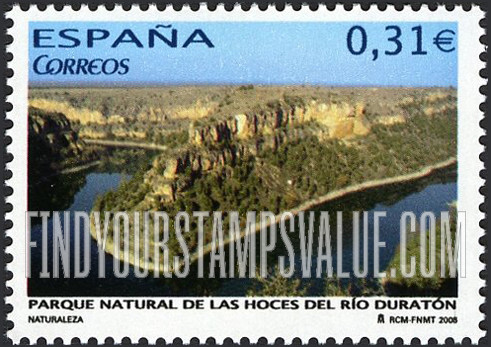 FindYourStampsValue: Landscapes: Hoces del Rio Duratón Nature Park