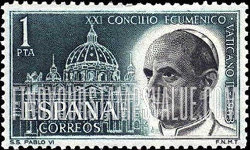 FindYourStampsValue: Pope Paul VI and St. Peter’s, Rome