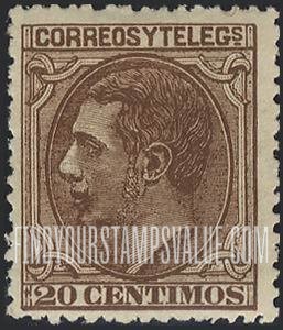 FindYourStampsValue: Kingdom: King Alfonso XII