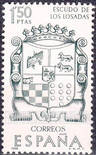 FindYourStampsValue: Builders of the New World: Losada family coat of arms