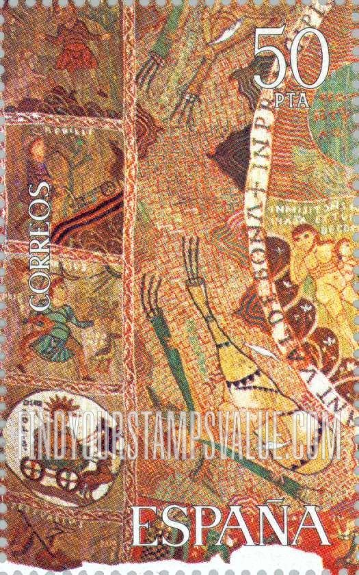 FindYourStampsValue: The Creation, Tapestry, Gerona Cathedral