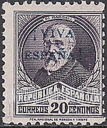 FindYourStampsValue: Revolutionary Overprints, Nationalist (Revolutionary) Forces, Orense: Francisco Pi y Margall