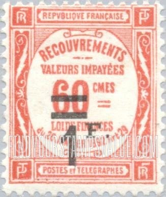 FindYourStampsValue: POSTAGE DUE - Recouvrements: Recouvrements Stamps of 1908-25