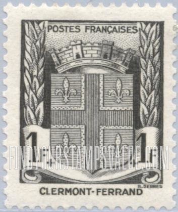 FindYourStampsValue: SEMI-POSTAL - Arms of Various Cities: Clermont-Ferrand
