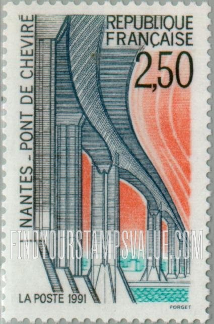 FindYourStampsValue: Tourism Series: Chevire Bridge Nantes
