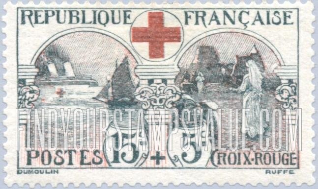 FindYourStampsValue: SEMI-POSTAL - Hospital Ship and Field Hospital