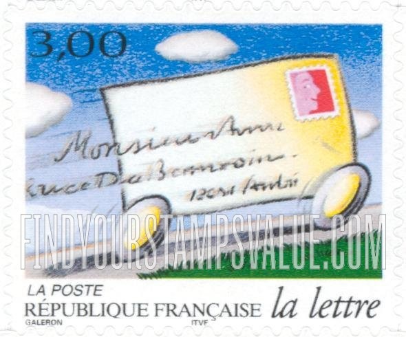 FindYourStampsValue: Cartoon Journey of a Letter: On wheels
