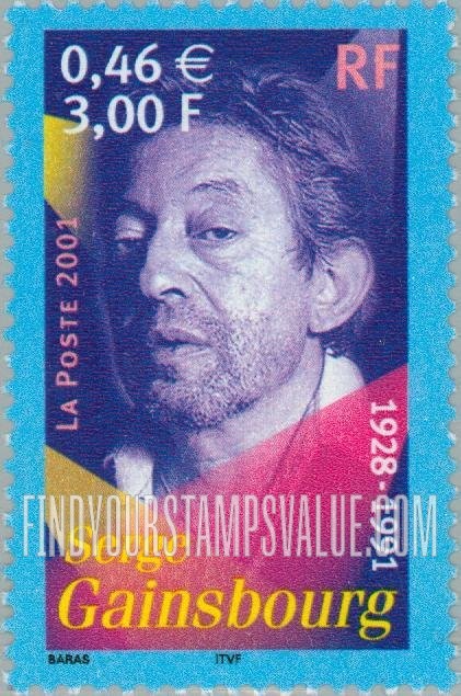 FindYourStampsValue: Singers: Serge Gainsbourg (1928-91)