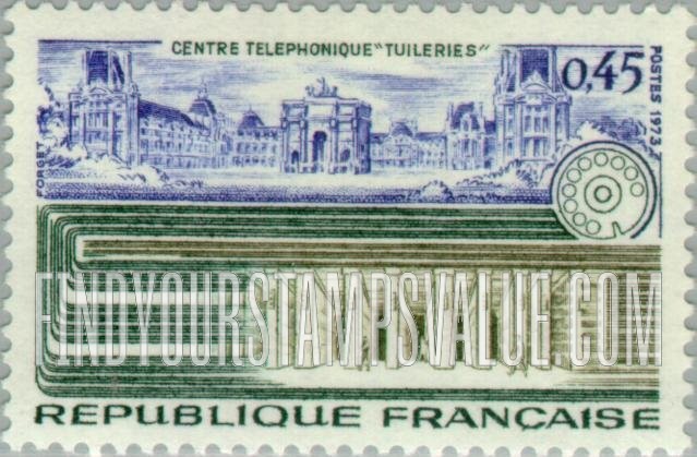 FindYourStampsValue: Tuileries Palace, Telephone Relays