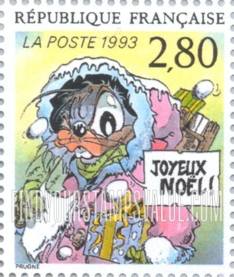 FindYourStampsValue: Greetings: Merry Christmas, Patrick Prugne