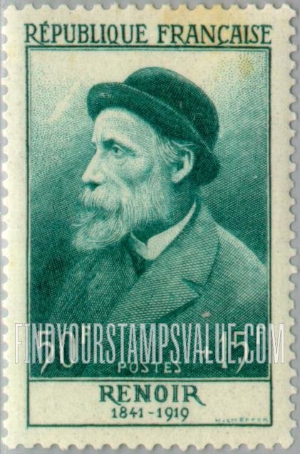 FindYourStampsValue: SEMI-POSTAL - Pierre Auguste Renoir