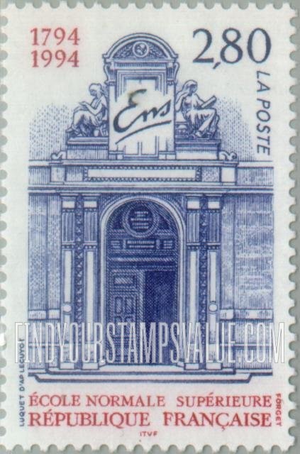 FindYourStampsValue: Ecole Normale Superieure (Teachers’ School), Bicentennial