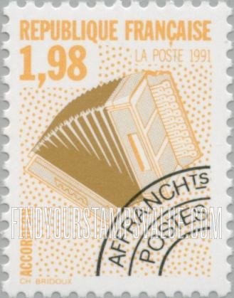FindYourStampsValue: Musical Instruments Type of 1989: Accordion