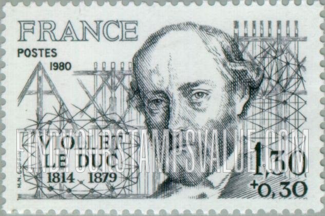 FindYourStampsValue: SEMI-POSTAL - Eugene Viollet le Duc (1814-1879), Architect