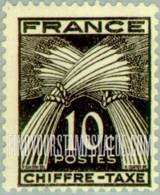 FindYourStampsValue: POSTAGE DUE - Sheaves of Wheat