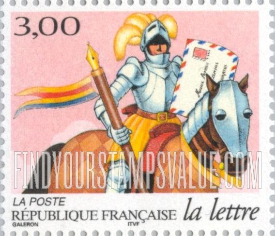 FindYourStampsValue: Journey of a Letter Type: Knight carrying letter on horseback