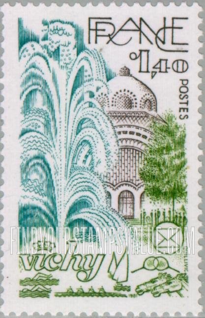 FindYourStampsValue: Public Gardens, Vichy