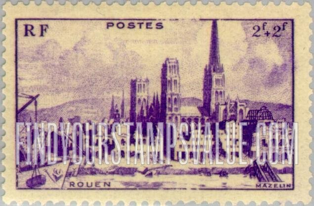 FindYourStampsValue: SEMI-POSTAL - Ruins of Rouen