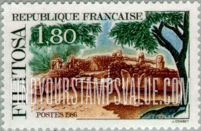 FindYourStampsValue: Tourism Issue: Filitosa, South Corsica