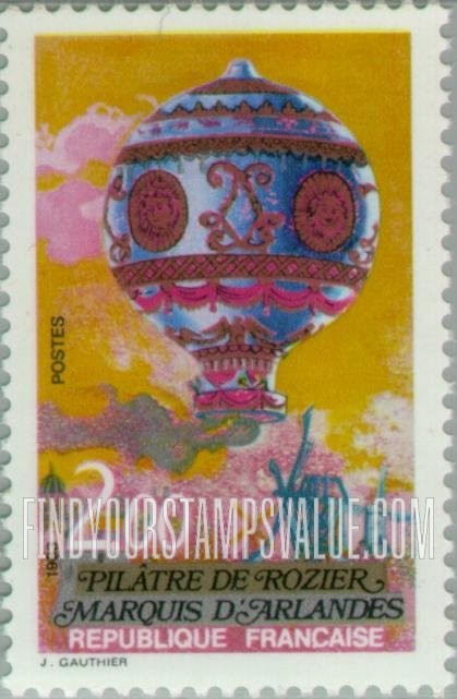 FindYourStampsValue: Manned Flight Bicentenary: Hot air balloon