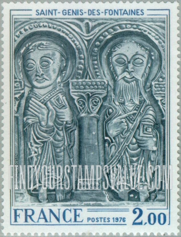 FindYourStampsValue: Lintel, St Genis des Fontaines Church