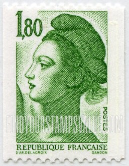 FindYourStampsValue: Liberty, after Delacroix: Liberty Type of 1982