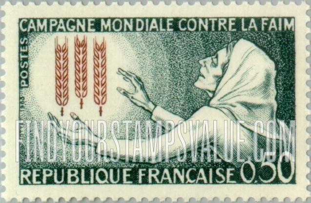 FindYourStampsValue: Hungry Woman and Wheat Emblem