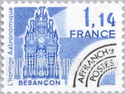FindYourStampsValue: Astronomical Clock, Besancon: Tower Type of 1979