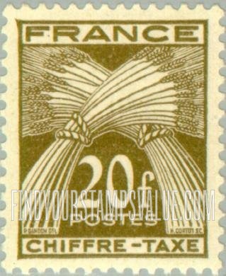 FindYourStampsValue: POSTAGE DUE - Sheaves of Wheat