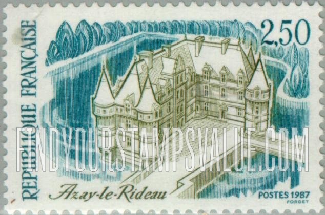 FindYourStampsValue: Tourist Issue: Azay-le-Rideau Chateau