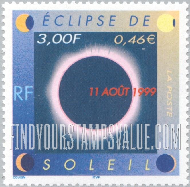 FindYourStampsValue: Total Solar Eclipse, August 11, 1999