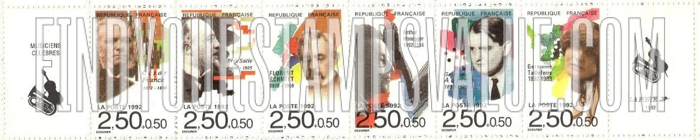 FindYourStampsValue: SEMI-POSTAL - Composers