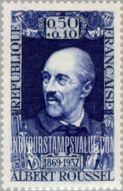 FindYourStampsValue: SEMI-POSTAL - Albert Roussel (1869-1937), musician