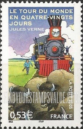 FindYourStampsValue: Stories by Jules Verne (1828-1905): Around the World in Eighty Days (Le Tour du Monde en Quatre-vingts Jours)