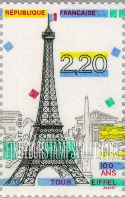 FindYourStampsValue: Historic Sights, Paris: Eiffel Tower