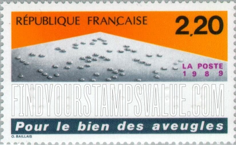 FindYourStampsValue: Valentin Hauy (1745-1822), Founder of the School for the Blind, Paris, 1791