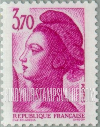FindYourStampsValue: Liberty, after Delacroix: Liberty Type of 1982