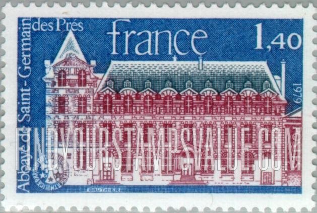 FindYourStampsValue: St. Germain des Prés Abbey