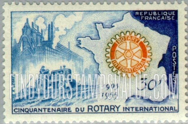 FindYourStampsValue: Allegory and Rotary Emblem
