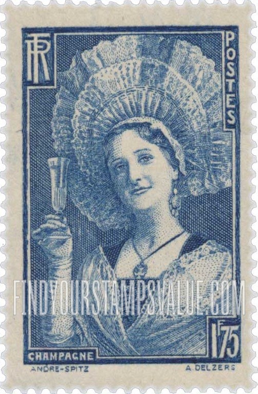 FindYourStampsValue: Costume of Champagne Region