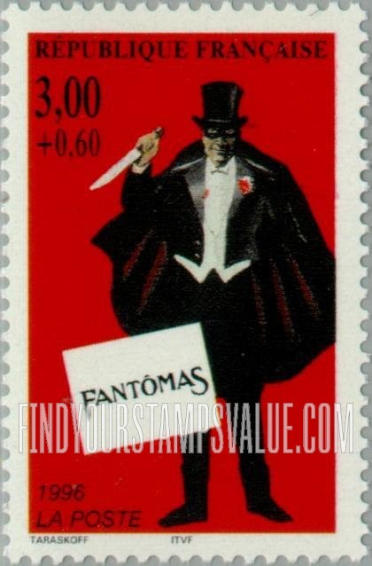 FindYourStampsValue: SEMI-POSTAL - Famous Fictional Detectives and Criminals: Fantômas