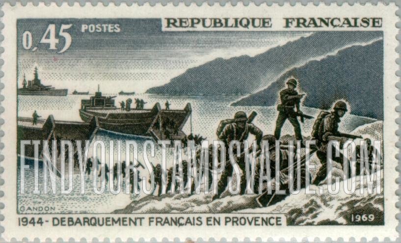 FindYourStampsValue: French Troops Landing in Provence
