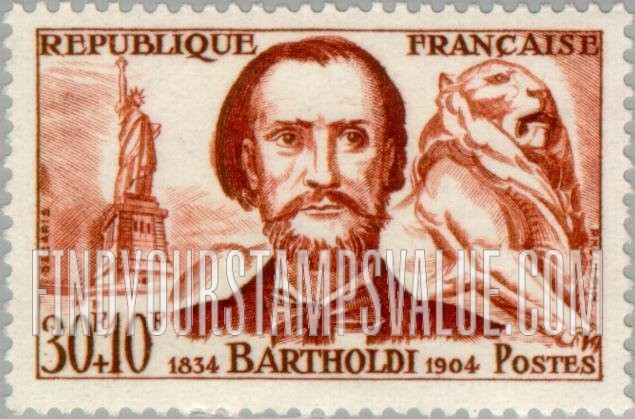 FindYourStampsValue: SEMI-POSTAL - Frédéric Auguste Bartholdi, Statue of Liberty and Lion of Belfort