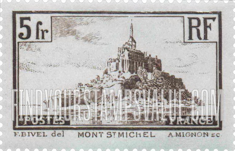 FindYourStampsValue: Mont-Saint-Michel