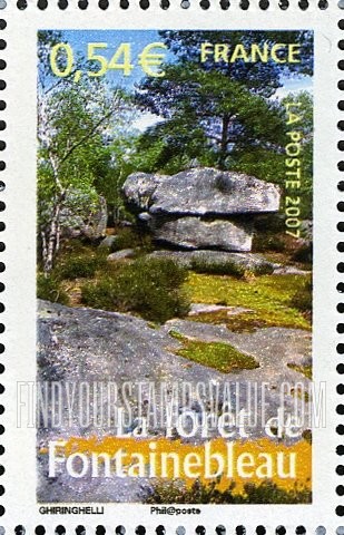 FindYourStampsValue: Aspects of Life in the French Regions Type of 2003: Fontainebleau Forest, vertical