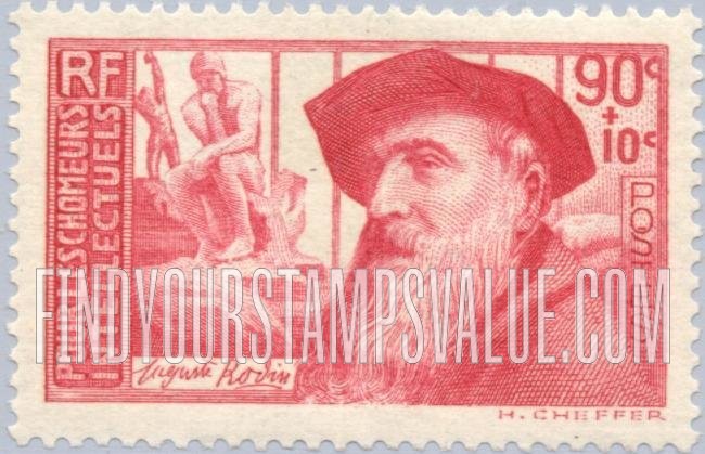 FindYourStampsValue: SEMI-POSTAL - Auguste Rodin