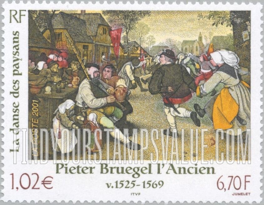 FindYourStampsValue: Art Series: The Peasant Dance, by Pieter Breughel, the Elder