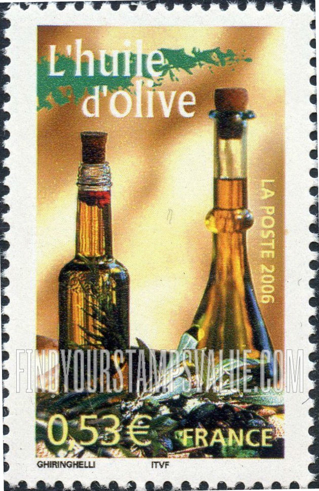 FindYourStampsValue: Aspects of Life in the French Regions Type of 2003: Olive oil, vertical